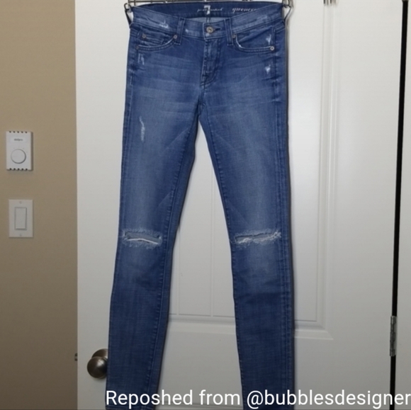 7 for all mankind skinny jeans - Picture 2 of 5